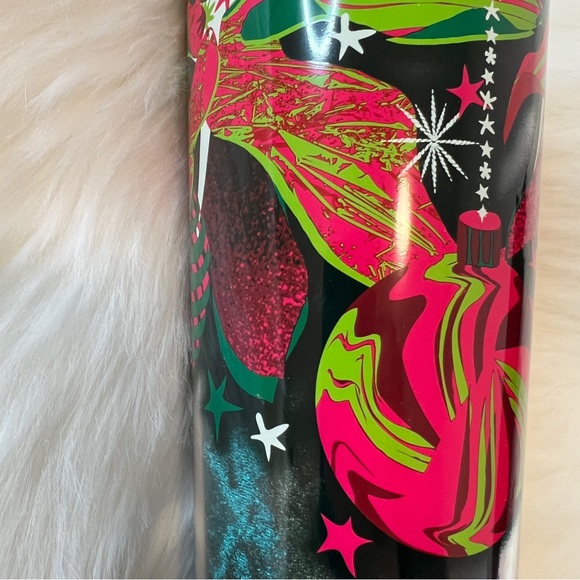 STARBUCKS | 2023 Green Gift Wrap Ribbon & Ornaments Straw Topper Tumbler - Picture 3 of 8